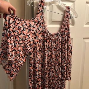 Torrid floral cold shoulder top